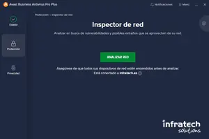 Captura de pantalla de Inspector de Red de Avast Premium Business Security