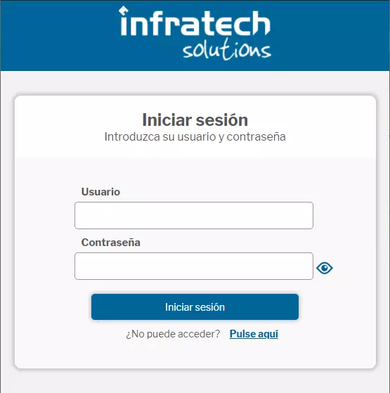 Imagen de acceso al portal B2B de gestión de Infratech Solutions