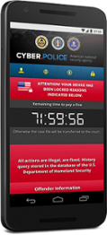 Dispositivo Android infecctado con ransomware. Dispositivo Android infecctado con ransomware.