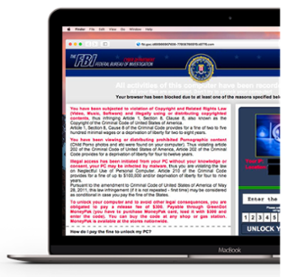 MacBook infectado con ransomware.